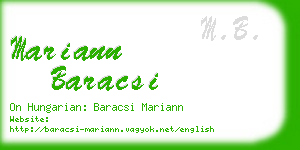 mariann baracsi business card